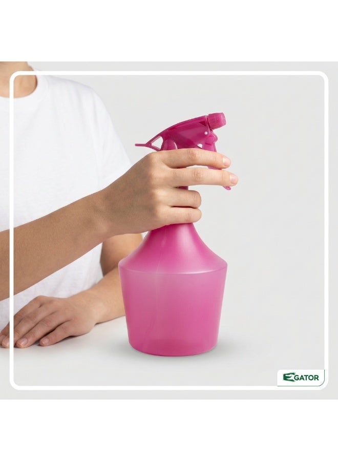 Gator Plastic Spray Bottle 750ml Pink | Trigger Spray Bottle | Adjustable Nozzle | Color-Coded Cleaning | Lightweight Multipurpose Sprayer for Home & Professional Use - Image 4