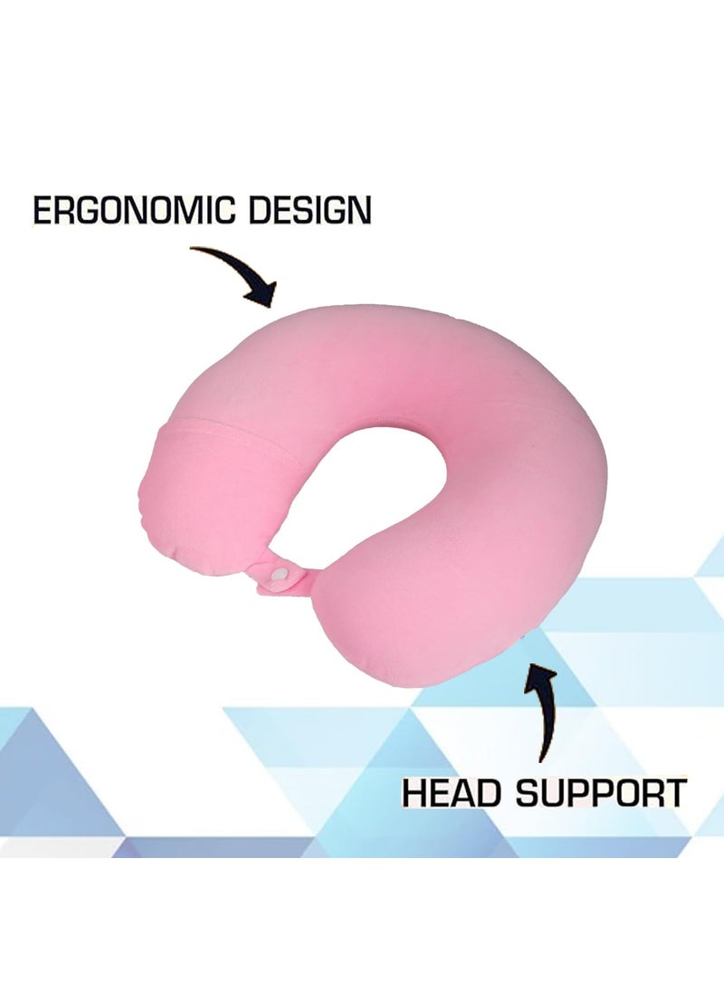 Ashtron Ashtron Travel Neck Pillow and Eye Mask and Earphone Case Travel Essential Pain Relief Support for Car Air Cushions Pillows Pillow for Neck Pain Relief  - Image 3
