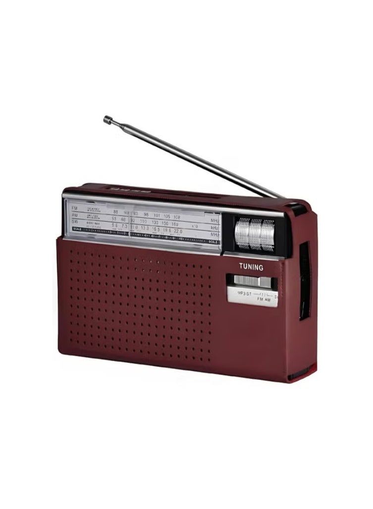 Portable AM/FM Radio with Clear Sound & Classic Design