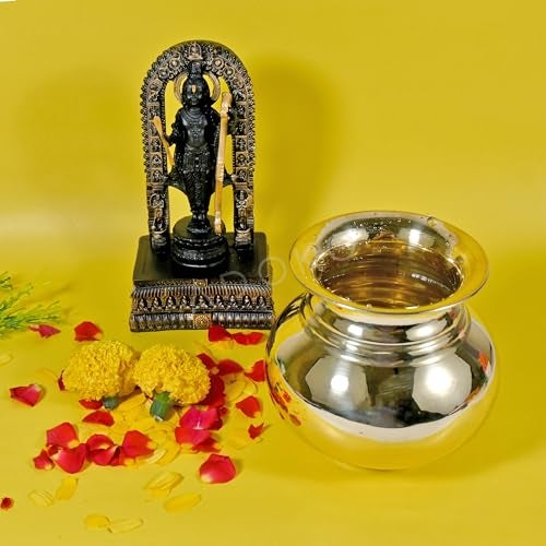Adoko 100% Pure Brass Lota for Puja & Temple Use | Handcrafted Peetal Kalash for Religious Rituals, Ganga Jal & Drinking Water | Seamless, Durable & Rust-Free – 800 ML - Image 2