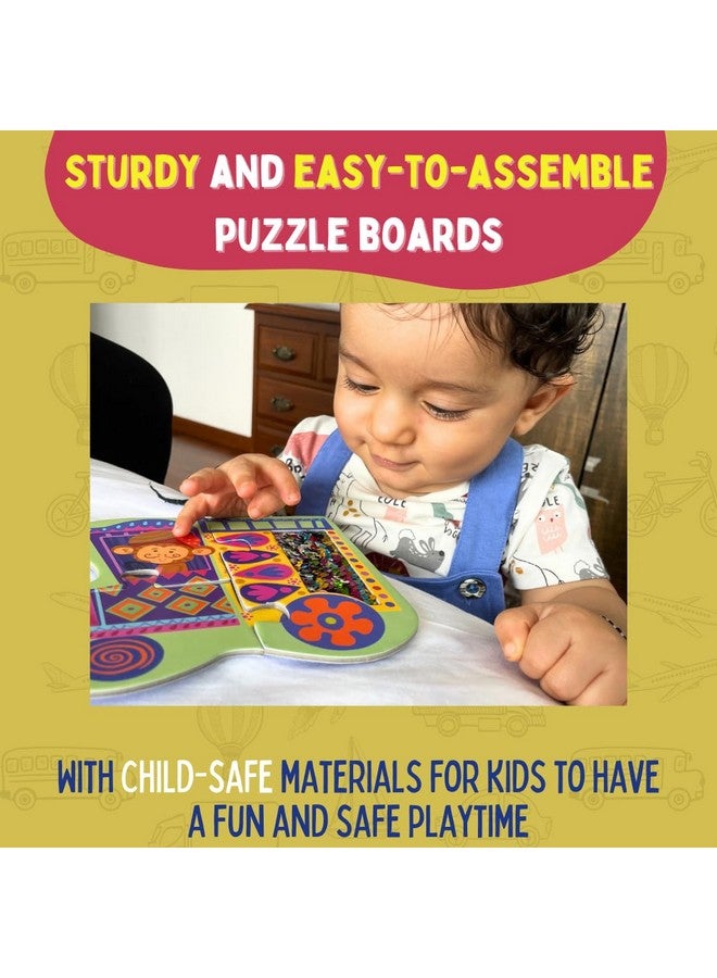 PepPlay My First Touch and Feel Puzzle - Colourful Vehicle, Three Piece Puzzle Learning for Toddlers, Educational Toy for Pre-School and Montessori Kids, Birthday and Return Gift for 1-4 Years Old - Image 5