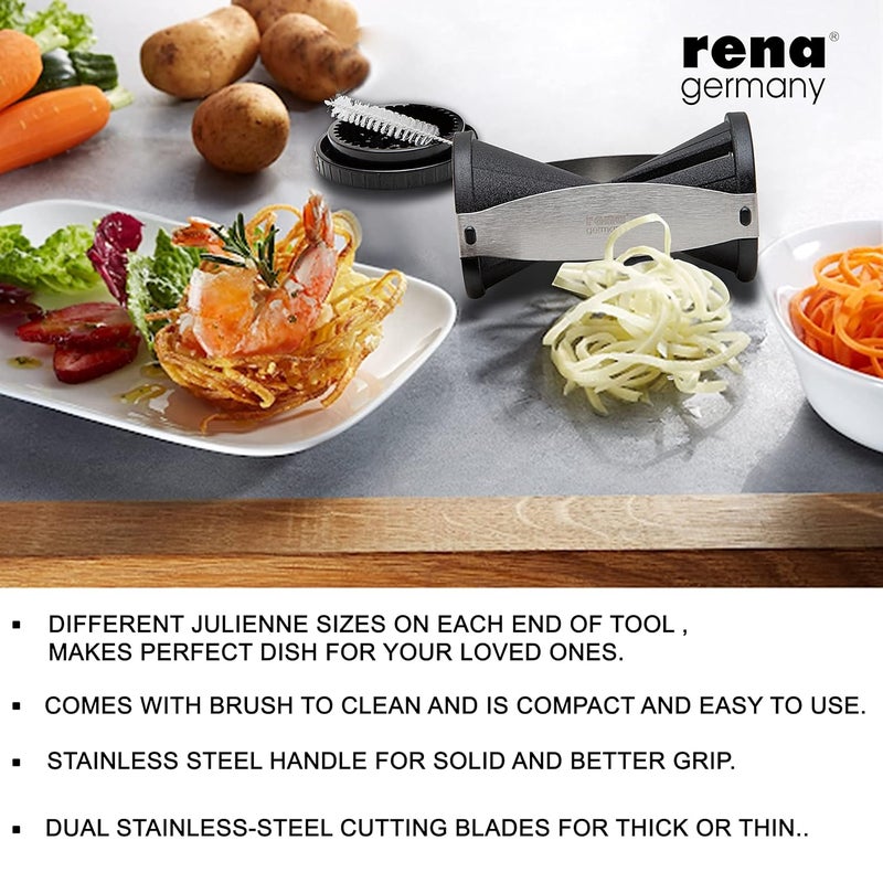 rena germany Rena Germany Vegetable Spiralizer Zucchini NoodlesZoodles Maker Stainless Steel Vegetable Spaghetti Maker  - Image 4