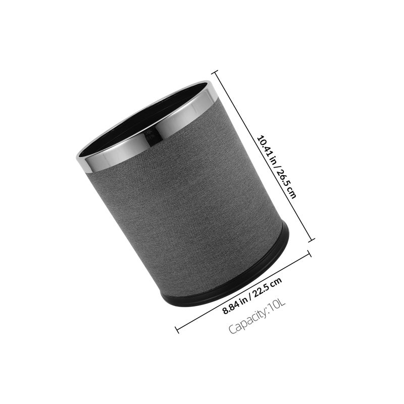 Retro Style Trash Can Bathroom Trash Can Hotel Trash Can KTV Trash Bin Home Round Trash Can Garbage Can Office Kitchen Garbage Can - Image 2