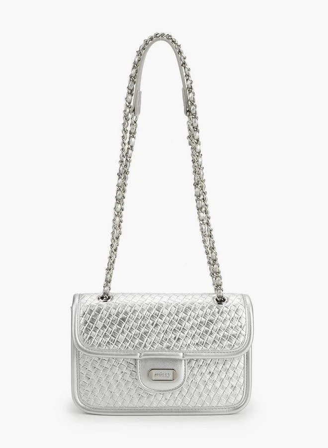 ميسي حقيبة كروس بودي ميسي معدنية بنقش وافل مجموعة رمضان