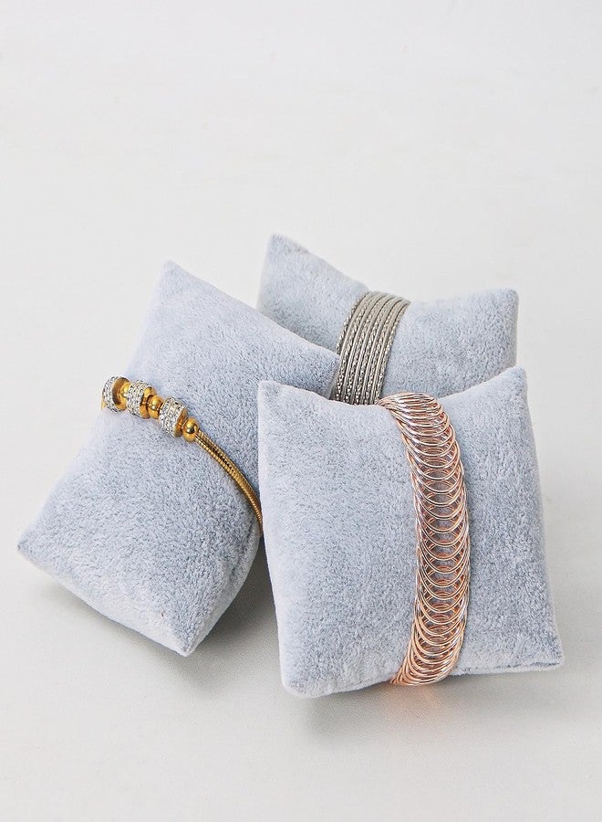 Coward 12 Pcs Gray Jewelry Pillow, Velvet Bracelet Bangle Watch Sponge Pillow Holder, Bracelet Bangle Jewelry Display Cushions Accessories for Home Use Store Selling Trade Shows - Image 1