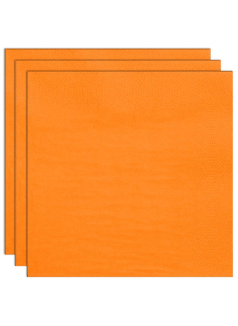 Orange Paper Napkins 33cm 20-Pack