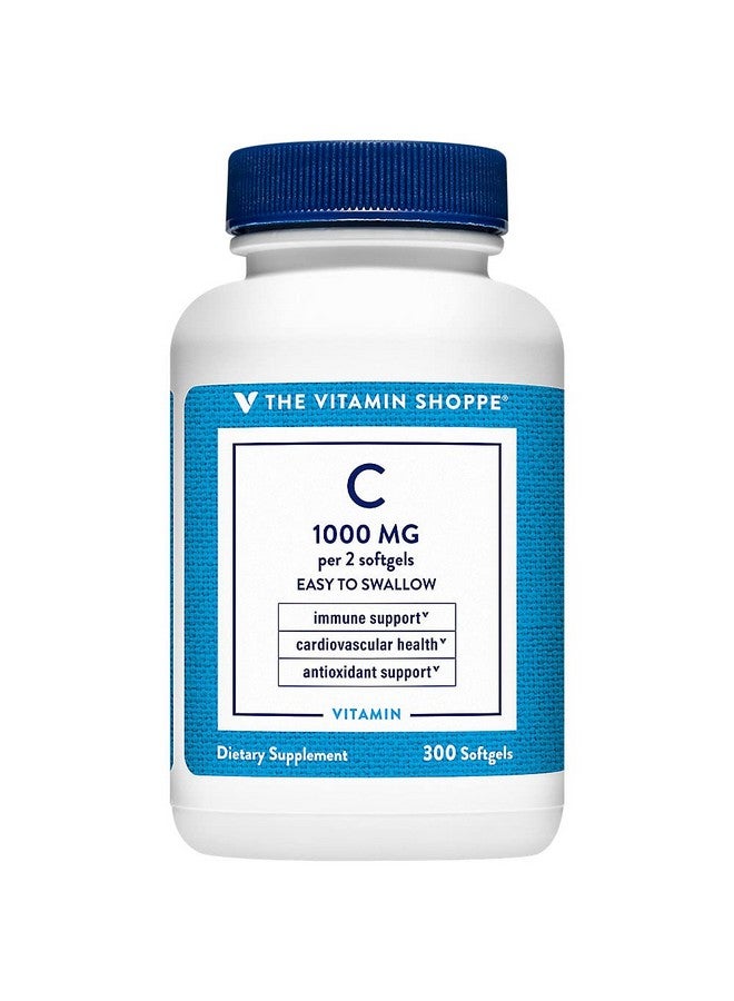 The Vitamin Shoppe Vitamin C 1,000MG, Easy to Swallow, Antioxidant That Supports Immune and Cardiovascular Health (300 Softgels) - Image 2