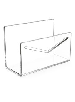 SYOSI Acrylic Mail Holder Clear File Letter Organizer for Desk Lightweight Countertop Bill Holding Sorter Stand Tabletop Plastic Menu Display Holderm Mail Sorter Letter Clip Desktop Organizer  - Image 2