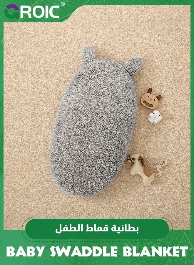 GROIC Newborn Plush Swaddle Blankets,Receiving Swaddling Blanket For Baby Wrap Swaddle Blanket Infants Fleece Sleeping Bag Ultra-Soft,Newborn Sleeping Wraps - Image 5