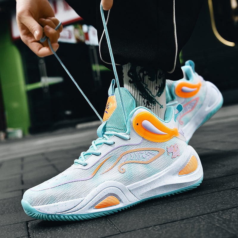 Yuanyang 6 Kidsren'S Primary And Secondary School Students 7 Basketball Shoes 8 Boys 9 Sports Shoes Cement Floor Practical 15-Year-Old Youth Sneakers - Image 1