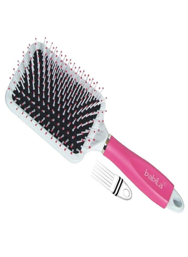 Babila Paddle Hair Brush (with Cleaning Comb) - Image 2