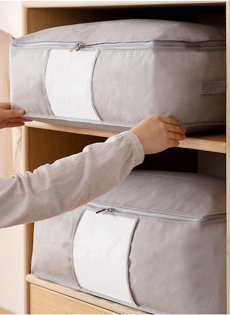 Generic 5 Pack 70x50cm Large Storage Bags, 90L Clothes Storage Organizers Storage Containers Thick Fabric for Blanket Comforter Clothing Bedding  - Image 3