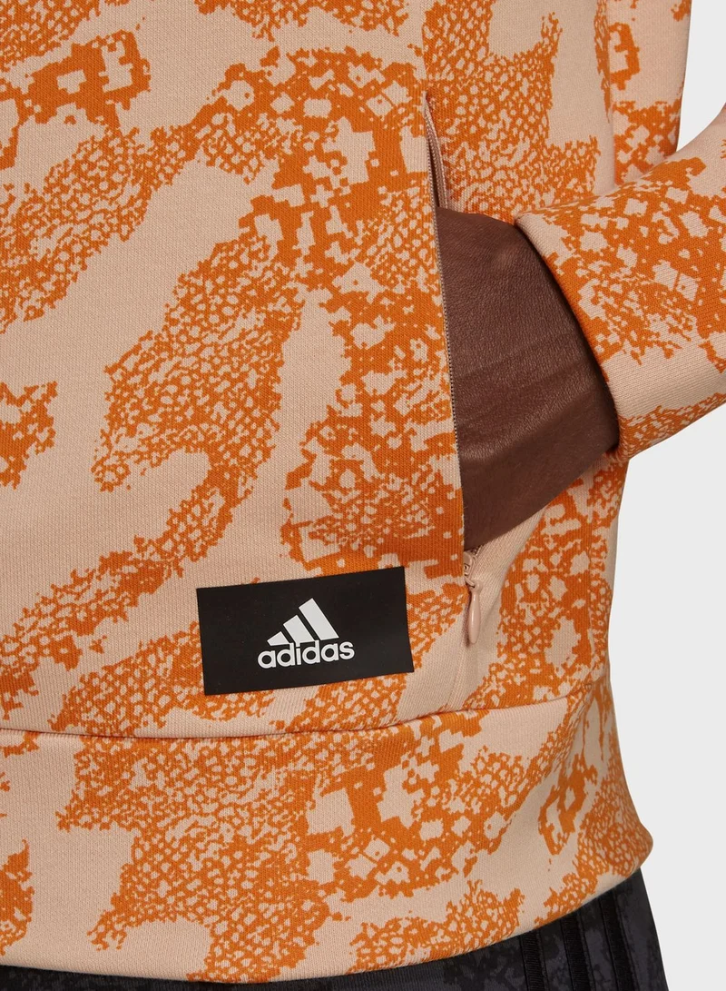 Adidas Future Icon Animal Print Track Jacket