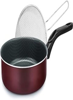 TRUEVAL Trueval frying pan with frying net - dark red 