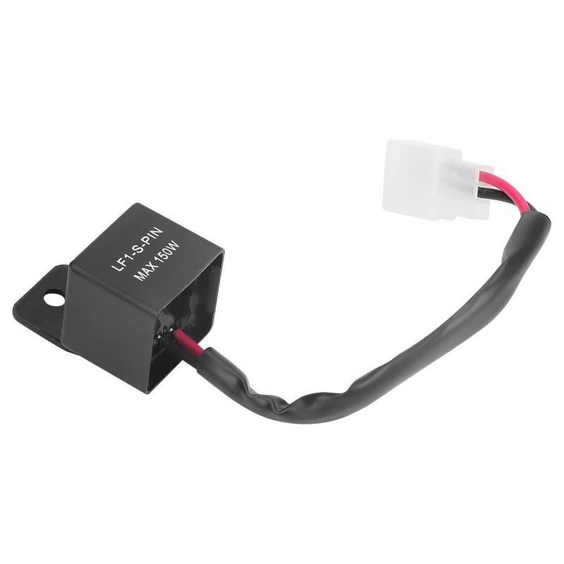 LED Flasher Relay, no Load Resistors Needed 12V 150W Flashing 60-120 Times/Min Flasher Relay, Blinker Relay with Cable for Cars - Image 1