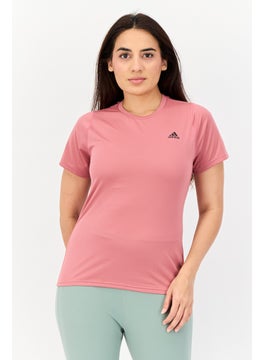 Adidas Women Sportswear Fit Shorts Sleeves Running T-Shirt, Pink Strata  - Image 1