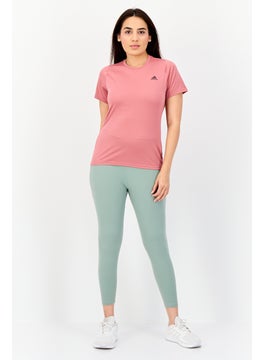 Adidas Women Sportswear Fit Shorts Sleeves Running T-Shirt, Pink Strata  - Image 4