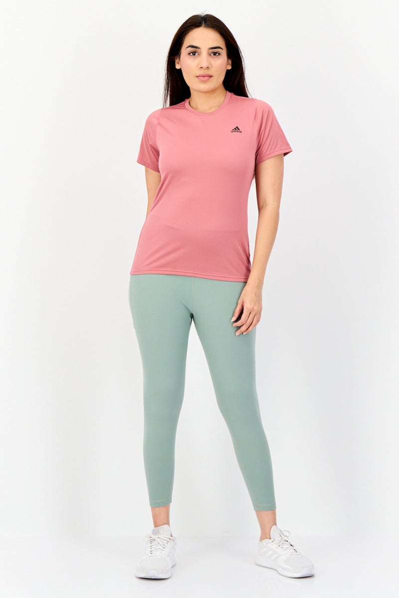 Adidas Women Sportswear Fit Short Sleeves Running T-Shirt, Pink Strata - Image 4