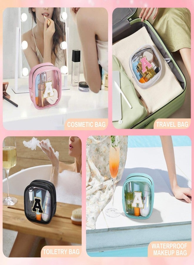 YOOLIFE Initial Make Up Bag Travel Toiletry Bag, Clear Makeup Bag Preppy Cosmetic Bags Organizer Travel Essentials Gifts for Women Teen Girlfriend Teacher Mom Birthday Mothers Day Gifts - Image 5