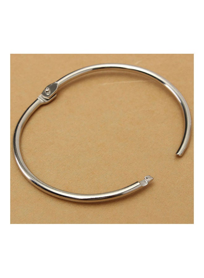 NIBEMINENT 10-Piece Metal Hinged Book Binder Rings silver 20x10x20cm - Image 1