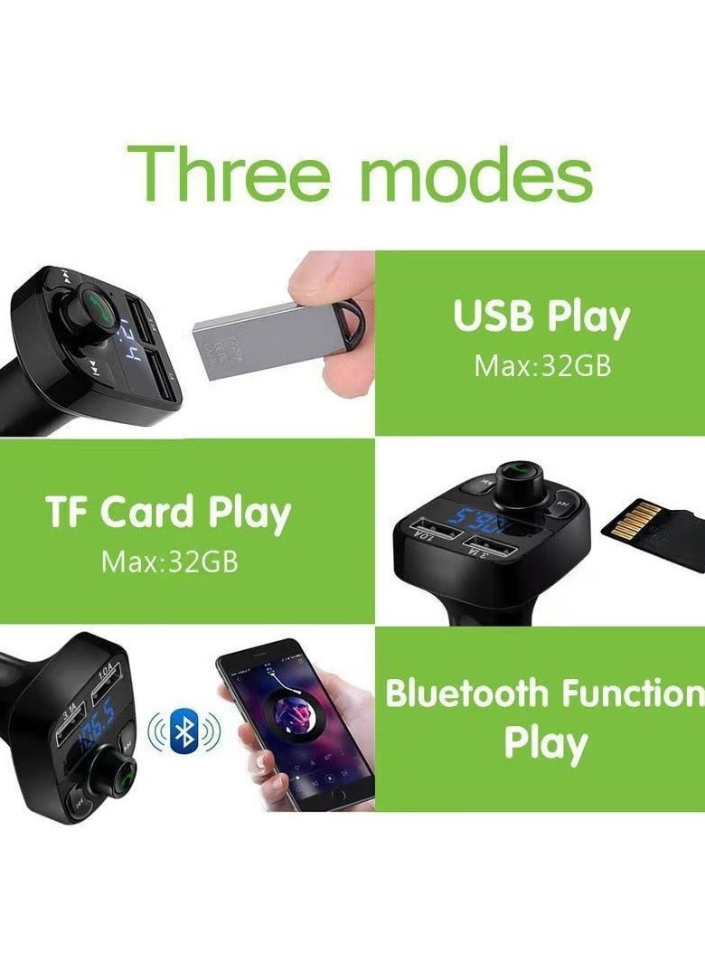 Goolsky Call Car Charger,Wireless Bluetooth FM Transmitter Radio Receiver,Mp3 Audio Music Stereo Adapter,Dual USB Port Charger Compatible for All Smartphones,Samsung Galaxy,LG,HTC,etc. - Image 2