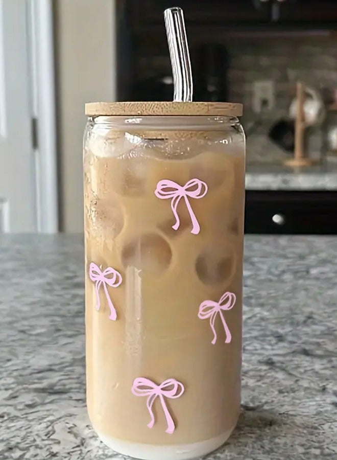 هايدو زجاجة ماء لطيف ، مع القش والمحاقن ، ومناسبة للشرب في الصيف والشتاء ، مثالية للسفر ( الوردي ) - Image 1