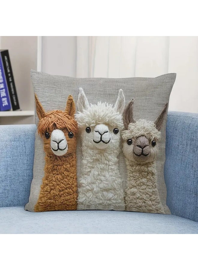 هومستر وسادة طبعة ألبكة قديمة - غلاف وسادة زخرفي بطبعة حيوان لطيف، ديكور منزلي ناعم ومريح - Image 5