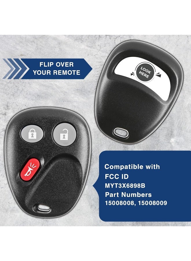 KeylessOption 2 Replacement Keyless Entry Remote Control Key Fob for 15051014, 15008008, 15008009, MYT3X6898B - Image 4