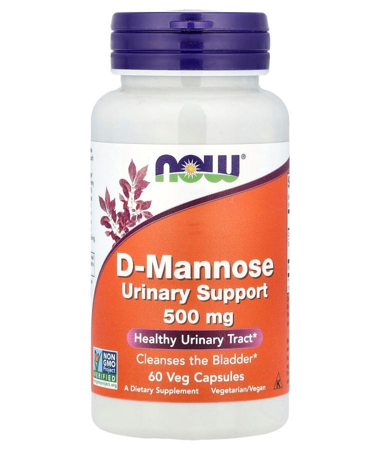 now D-Mannose 500 mg 60 Veg Capsules