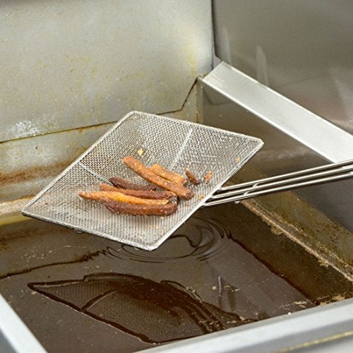 Thunder Group Fine Mesh Deep Fryer Oil Skimmer/Strainer – Professional Set of Two - One 7” And One 5” Square Cooking Skimmers - Image 4