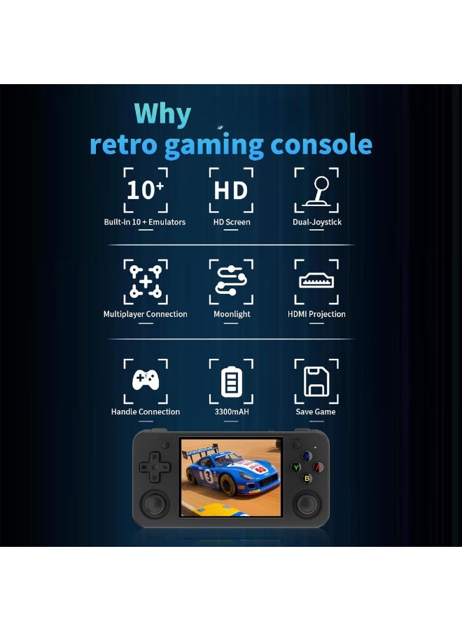 Classic Gaming Console, Large HD Screen Handheld Gamepad, Lightweight And Portable Nostalgic Game Machine, Durable Video Game Console With Dual Joysticks, (1pc, Black) - Image 3
