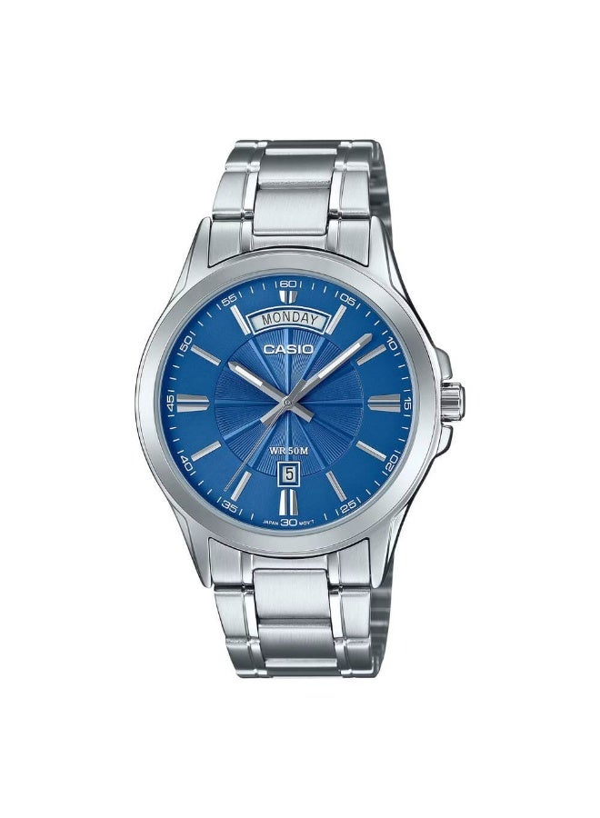 CASIO Men's Quartz Movement Watch, Analog Display and Stainless Steel Strap - MTP-1381D-2AVDF, Silver - Image 1