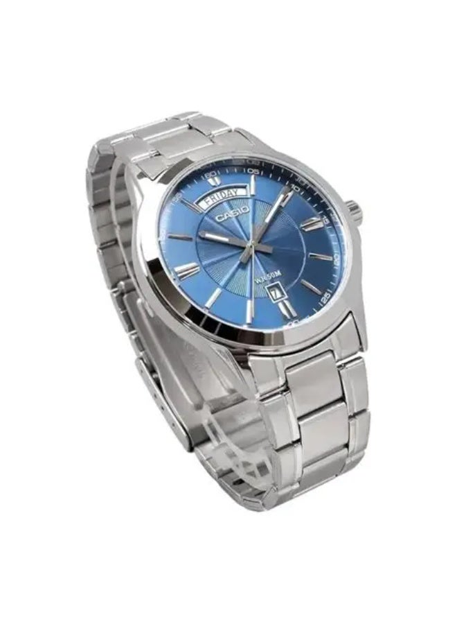 CASIO Men's Quartz Movement Watch, Analog Display and Stainless Steel Strap - MTP-1381D-2AVDF, Silver - Image 2