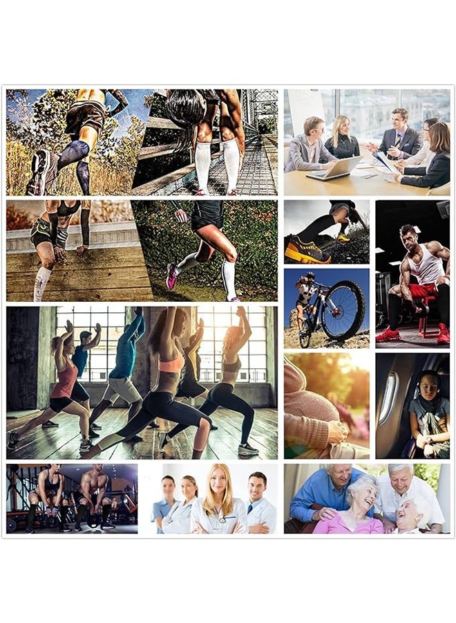 6 Pairs Copper Compression Socks For Men & Women Circulation For Running Hiking Cycling 15-20 mmHg (L/XL) - Image 4