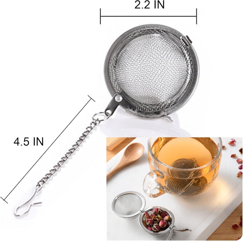 oxt 2PCS Premium Tea Infusers for Loose Leaf Tea - Upgraded Tea Strainers and Tea Balls for Flavoring Herbal Spices and Seasonings - Image 2
