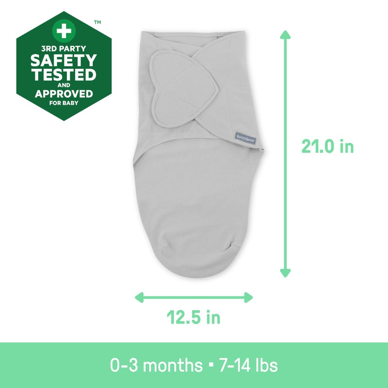 SwaddleMe by Ingenuity Monogram Collection Baby Swaddle, 100% Cotton, Improves Sleep & Calms Startle Reflex, 0-3 Months, Pocket Fold Design for Easy Changes, 1.0 TOG, 3-Pack - Dino Mite - Image 5