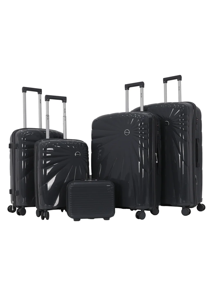 DILIXI DILIXI 5-Piece PP Hardshell Luggage Set, Lightweight Suitcase Set with TSA Lock & 360° Spinner Wheels