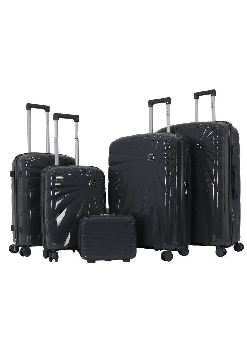 DILIXI 5-Piece PP Hardshell Luggage Set, Lightweight Suitcase Set with TSA Lock & 360° Spinner Wheels - Image 1