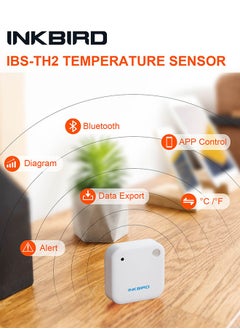 INKBIRD INKBIRD Bluetooth ONLY Temperature Smart Sensor IBS-TH2 Thermometer Alerts Calibration Interval Setting Graph and Data Export Data Logger NO Hygrometer Function  - Image 2