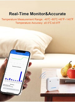 INKBIRD INKBIRD Bluetooth ONLY Temperature Smart Sensor IBS-TH2 Thermometer Alerts Calibration Interval Setting Graph and Data Export Data Logger NO Hygrometer Function  - Image 4