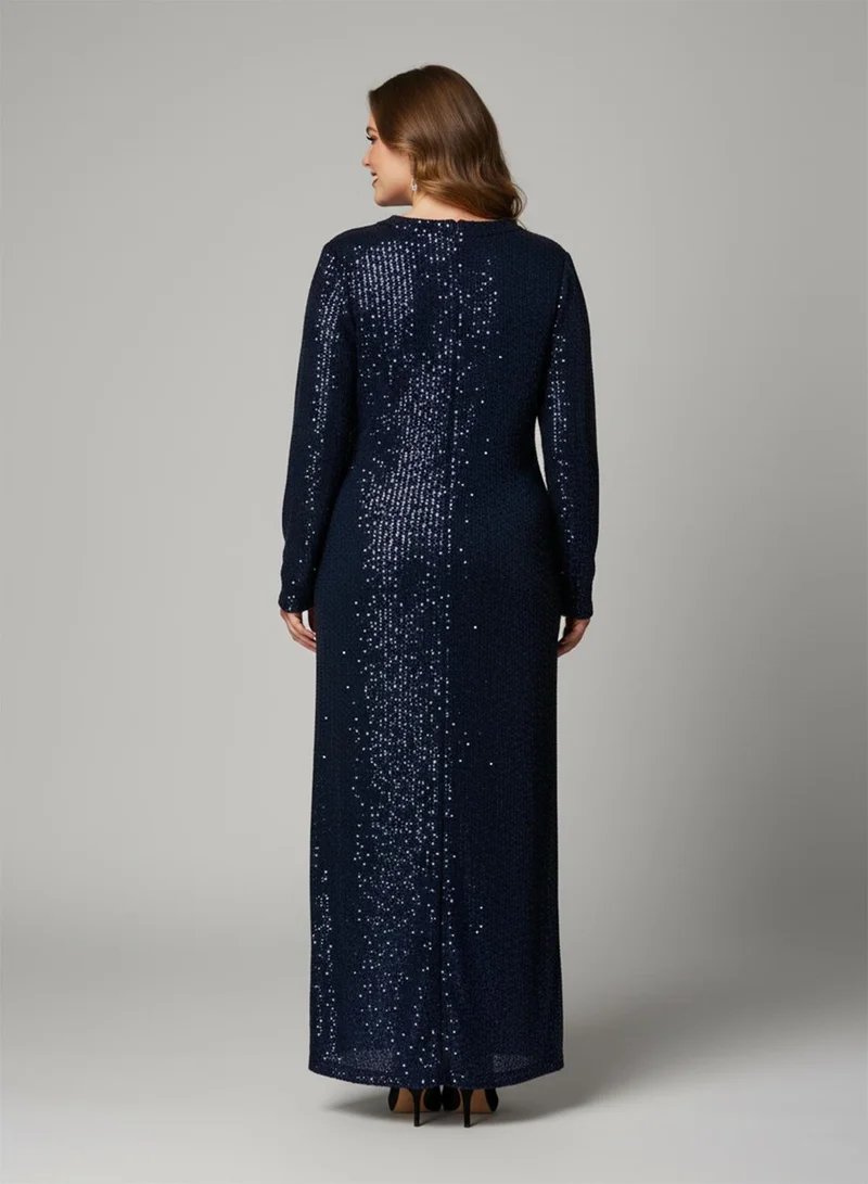 Khizana Plus size Shimmer Ruched Dress