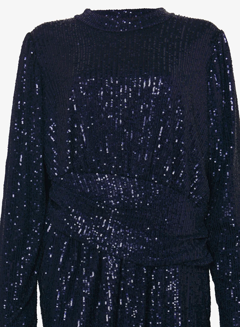 Khizana Plus size Shimmer Ruched Dress