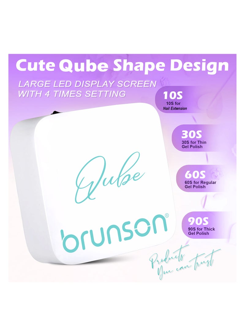 brunson UV Light for Gel Nail Polish Cordless LED Nail Lamp – Brunson Qube 60W UV-LED Nail Dryer, Rechargeable LED Nail Light with 36 Beads, Portable Gel UV LED Nail Lamp with 4 Timer Settings and LCD Display  - Image 4