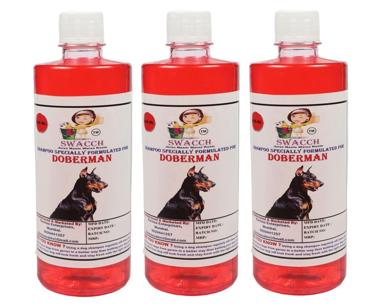 Swacch Shampoo Specially Formulated for Doberman (500ml) (Pack of 3) Jasmine - Image 1