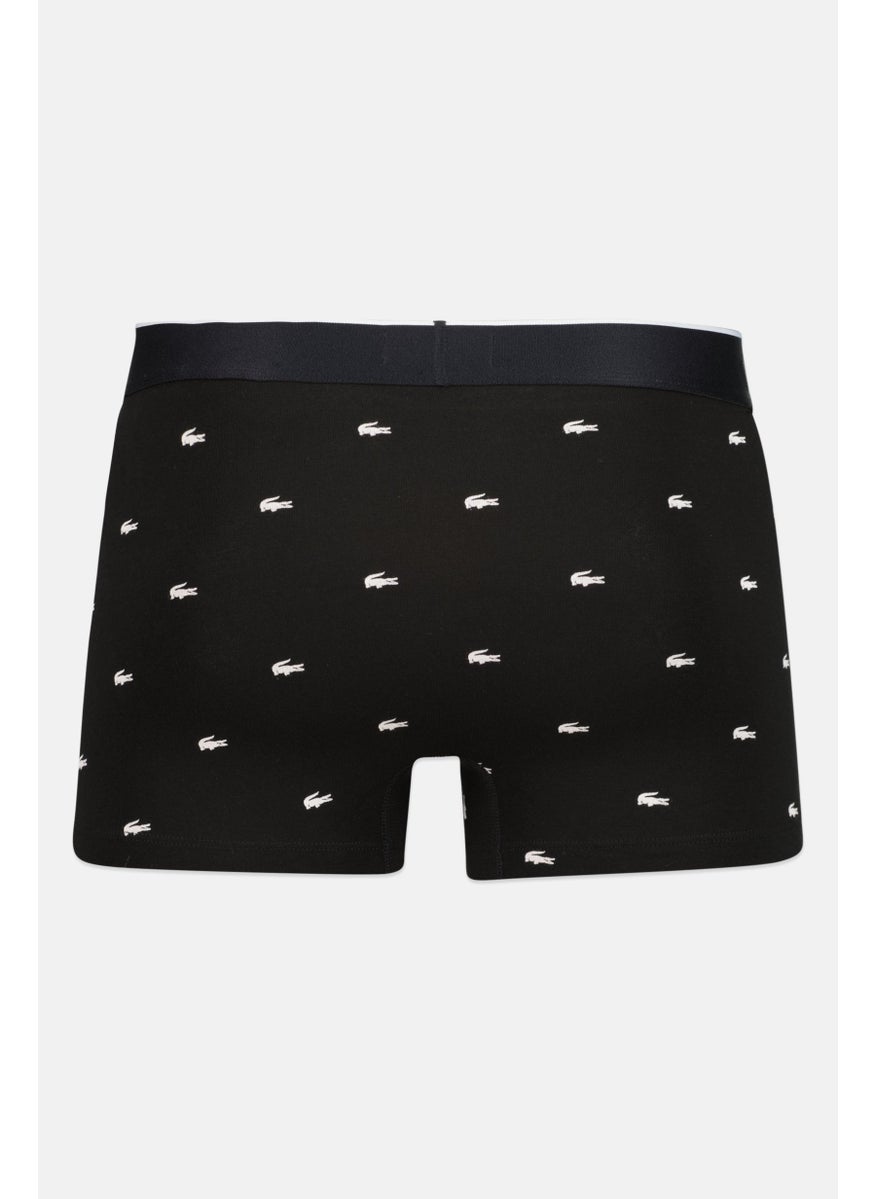 LACOSTE - Men 1 Pack Brand Logo Boxer, Black - Image 1