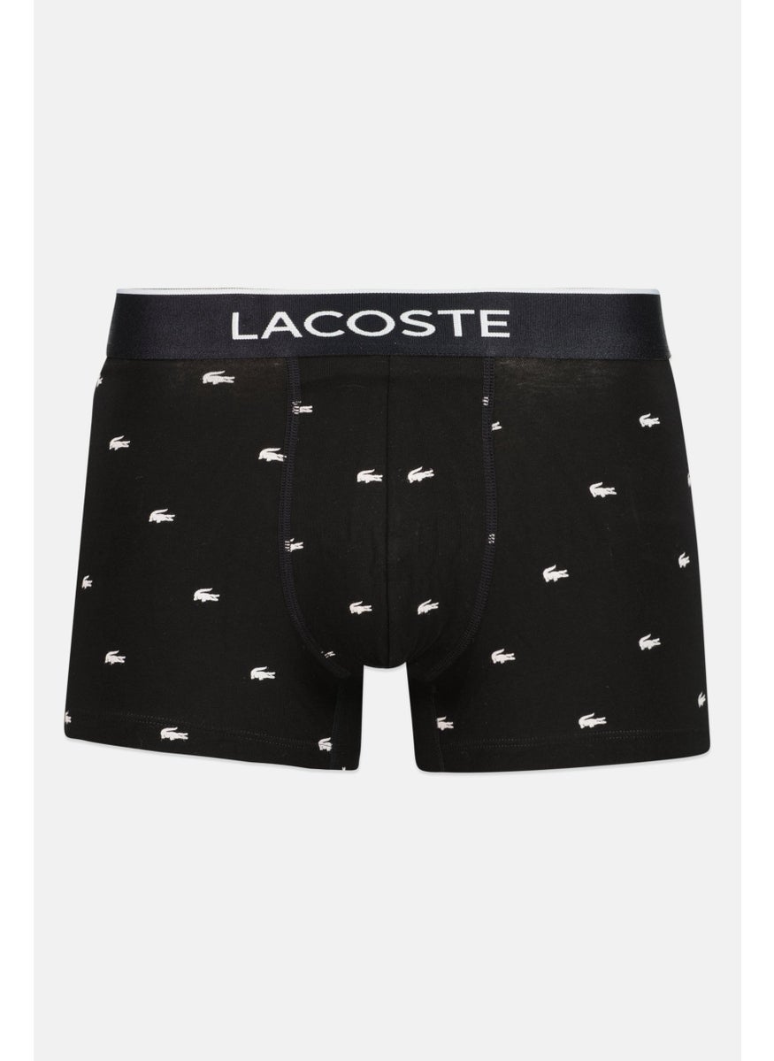 LACOSTE - Men 1 Pack Brand Logo Boxer, Black - Image 1