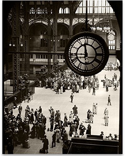 Lone Star Art New York City Penn Station 1924 Print - 11x14 Unframed Print - Perfect Vintage Home Decor Under $10 - Image 1