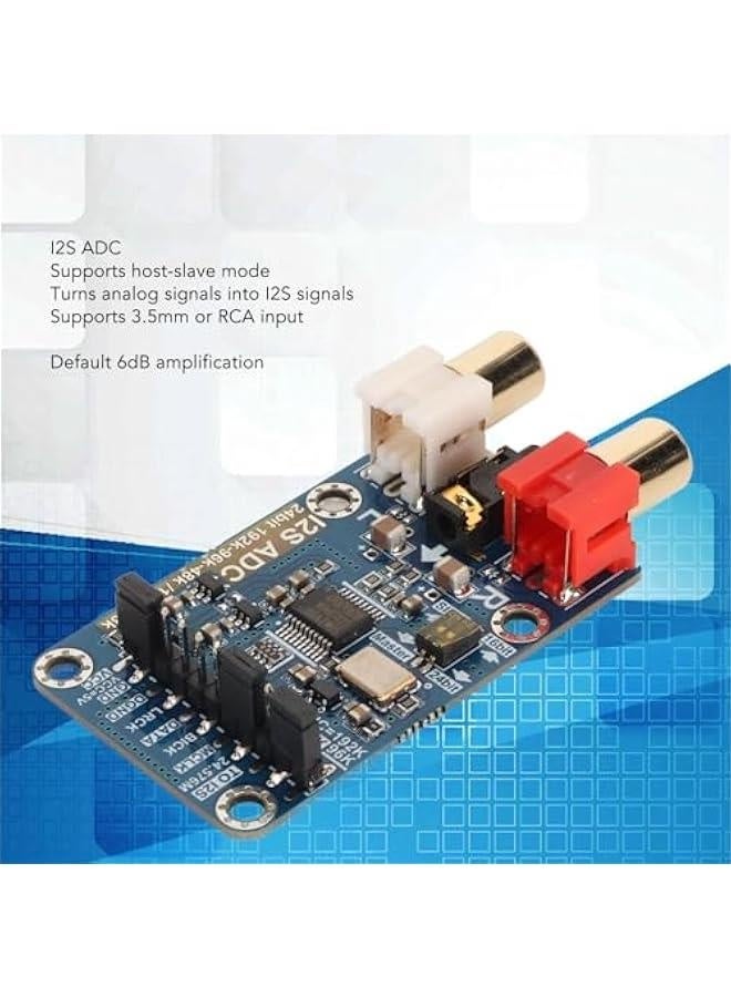 I2S ADC Audio Card Module, Lossless Digital Audio Decoder Module, Master Slave Mode Development Board, Support 24bit 192k, 24bit 96k Master Mode  - Image 2