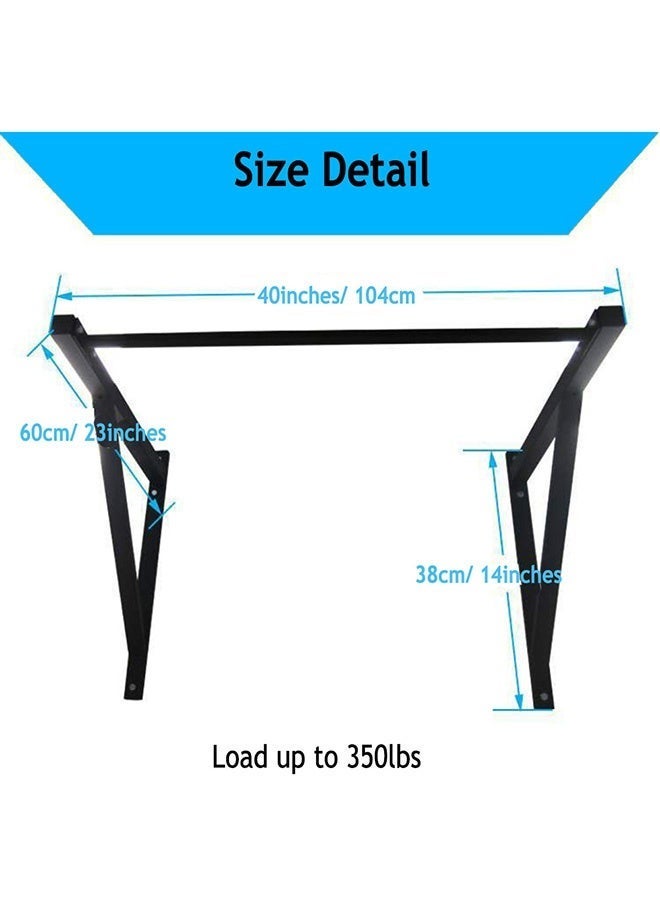 Wall Mounted Pull Up Bar, Exercise Home Gym Tool Metal Sport Equipment Heavy Mount Ceiling Mounted Chin Up Bar - Image 5