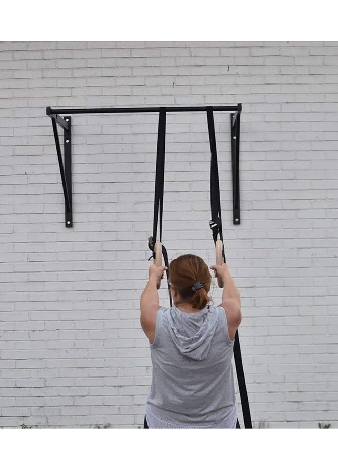 Wall Mounted Pull Up Bar, Exercise Home Gym Tool Metal Sport Equipment Heavy Mount Ceiling Mounted Chin Up Bar - Image 2